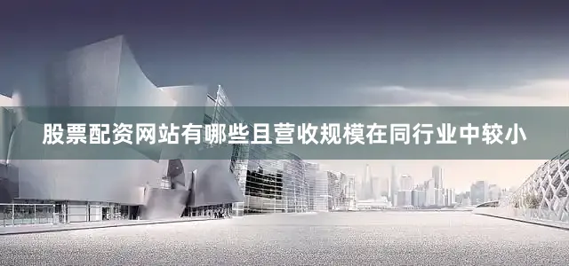股票配资网站有哪些且营收规模在同行业中较小